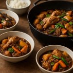 Andong jjimdak (안동찜닭) – Poulet mijoté à la sauce soja