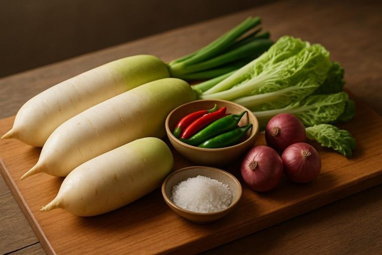 Dongchimi (동치미) – Kimchi d’hiver à base de radis fermenté dans de l’eau
