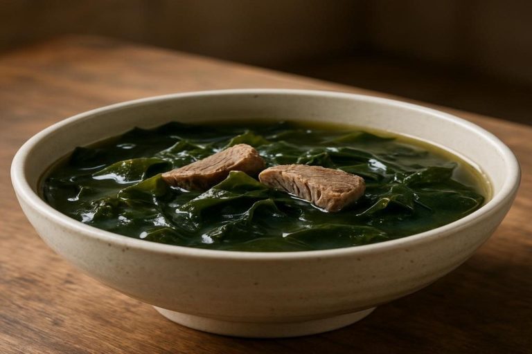 Miyeokguk (미역국) – Soupe aux algues (souvent pour les anniversaires)