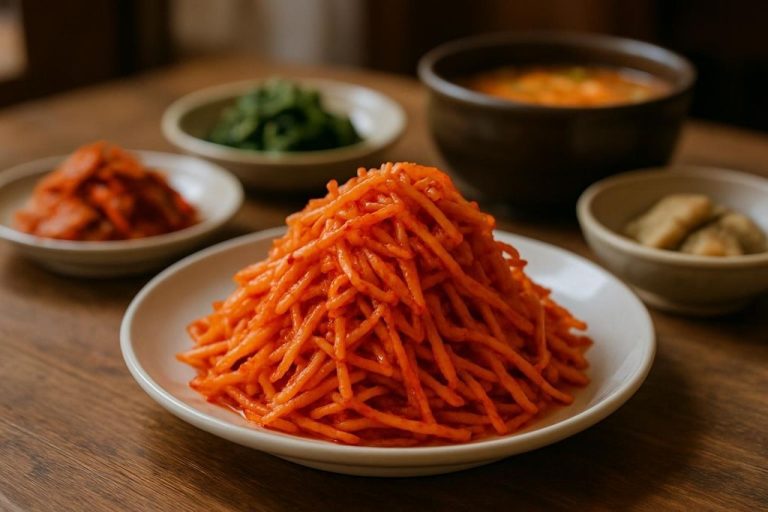 Mu saengchae (무생채) – Salade de radis épicée