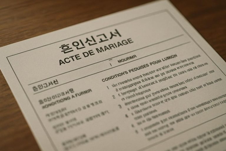 Peut-on se marier avec une personne coréenne ?