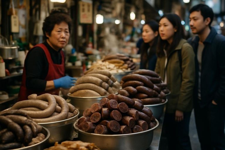 Sundae (순대) – Saucisse coréenne au sang et vermicelles