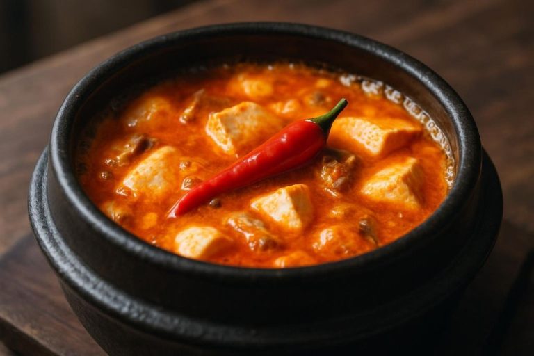 Sundubu jjigae (순두부찌개) – Ragoût de tofu soyeux épicé